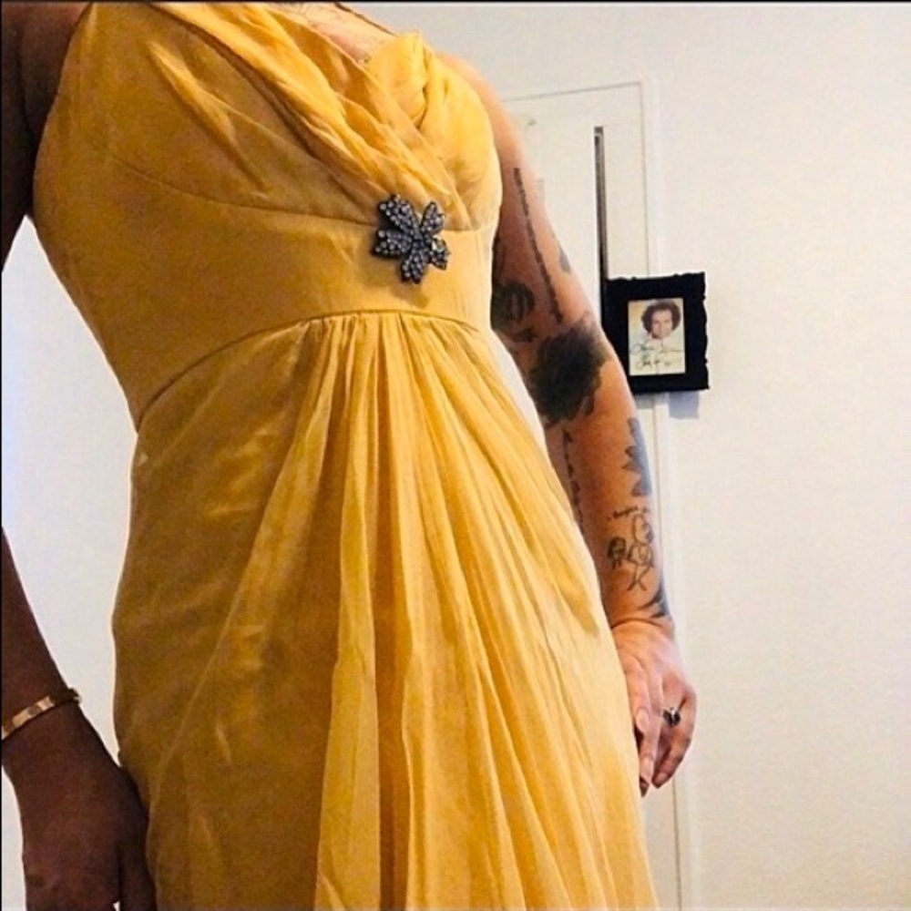 Union Label Vintage Sheer Sheath Maxi Dress